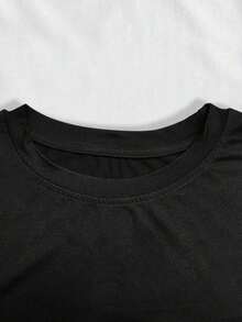 Playera estampada motivacional con texto Gym Girl, With Attitude, 'con actitud' para mujer, camiseta para todas las estaciones, ropa casual - Camiseta, ropa, ropa, letras, construcción duradera, camiseta de manga corta, mujer Camiseta casual de mujer con estampado de letras suelta cuello redondo manga corta primavera-verano para gimnasio DKKE - Negro - Ver 4