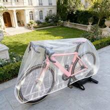 5pcs Transparent Bicycle Protective Covers, High Transparency Material, Elastic Closure For Quick Wear, Suitable For Road Bikes, Mountain Bikes And Other Bicycle Models, Portable Cycling Accessories - Multicolor - View 8