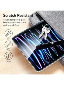 2 buah Pelindung Layar untuk iPad Generasi ke-10 10,9 Inci (2022), Kompatibel dengan Face ID dan Apple Pencil, Film Kaca Tempered Ultra Keras, Anti Gores, Bebas Gelembung, Definisi Tinggi, Anti Sidik Jari, Cocok untuk Tablet Apple Mini/Air/Pro, Perlindungan Anti Jatuh dan Guncangan Cakupan Penuh - Clear - View 5