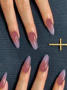 20 tiras de gel de uñas semi-curadas, de grado salón, duraderas, fáciles de aplicar y retirar, requieren lámpara UV - Rosa - Ver 5