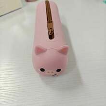 動物造型拉鍊鉛筆袋，可愛卡通動物筆袋，大容量文具收納袋，日系可愛鉛筆盒，返校文具用品 - 彩色 - 查看 9