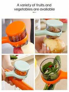 Multifunctional Storage Peeler, Visual Storage Kitchen Fruit And Potato Peeler With Box [Random Style Shipped, Slight Color Difference, Random Packaging] - Multicolor - View 8