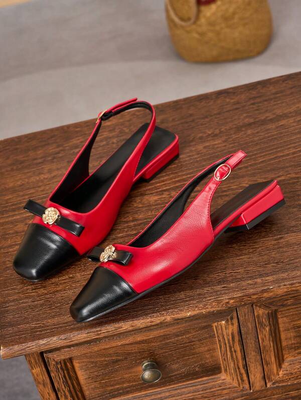 Zapatos de moda para mujer con punta cuadrada y vamp bajo, adecuados para oficina, fiesta, Día de San Valentín, Día de la Madre, Año Nuevo, boda, zapatos versátiles casuales, calzado de media slip-on para uso al aire libre, actividades al aire libre de primavera/verano, zapatos planos elegantes premium, sandalias de tacón bajo de verano