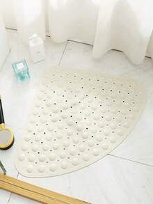 Fan-Shaped Bathroom Mat, Anti-Slip Bathroom Mat, Bathroom Anti-Slip Pad, Bathtub Anti-Slip Pad, Toilet Floor Mat, 21.26X21.26 Inches, Quick Drainage, Home Decoration, Bathtub Decoration - Multiple Styles - View 5