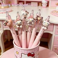 Bộ 5/10 bút bi gel KT Cat 0.5mm ngẫu nhiên, màu hồng nữ tính, bút bấm, viết trơn tru, nhanh khô, không làm hỏng giấy, thích hợp để ghi chú, viết nhật ký, ghi nhớ văn phòng, làm quà tặng hoặc sử dụng cá nhân. - Bộ - Xem 9