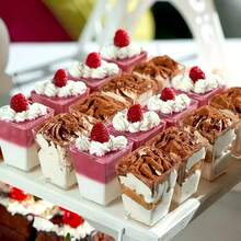 50/25/20/10pcs Thick Transparent Mousse Cups, Cake Cups, Freeze-Resistant, Anti-Crack, Anti-Slip Design, Elegant Transparent Party Cups. Suitable For Cocktails, Desserts, Cold Drinks, Weddings, Birthdays, Catering, Home, Travel - Transparent - View 11