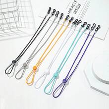6pcs Solid Color Elastic Mask Chain, Adjustable Length, Unisex, Anti-Slip Chain, Suitable For Outdoor Sports Mask And Chain Lanyard - Multicolor - View 10