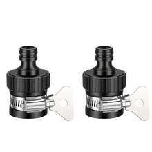 2pcs Universal Faucet Adapter, Suitable For Car Washing And Garden Irrigation, Quick Connect Plastic Hose Connector, Reinforced Quick Coupling, European And American Standard Threads - View 13
