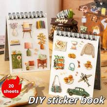 20pcs/Pack Vintage Travel & Baking Life Theme Stickers, Suitable For Decorating Cards, Frames, Laptops, Phone Cases, Cups, Magazines, Pencil Cases, Luggage, Desktops And School Supplies - A - View 2