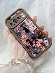 NR167 レトロアニメスタイル,対応するPixel 10 9 8 Pro 9A 8A ケース、対応するiPhone17 16 15 14 13 12 11 Pro Max 7 8 16 15 14 Plus 16e 17e 17 Air ケース、フルカメラ保護ソフト TPU ケース、キャンディカラーエンジェルアイラダーマットシリコン肌に優しいタッチフォンケースカバー（女性＆女の子向け） - カーキ - チェックする 5