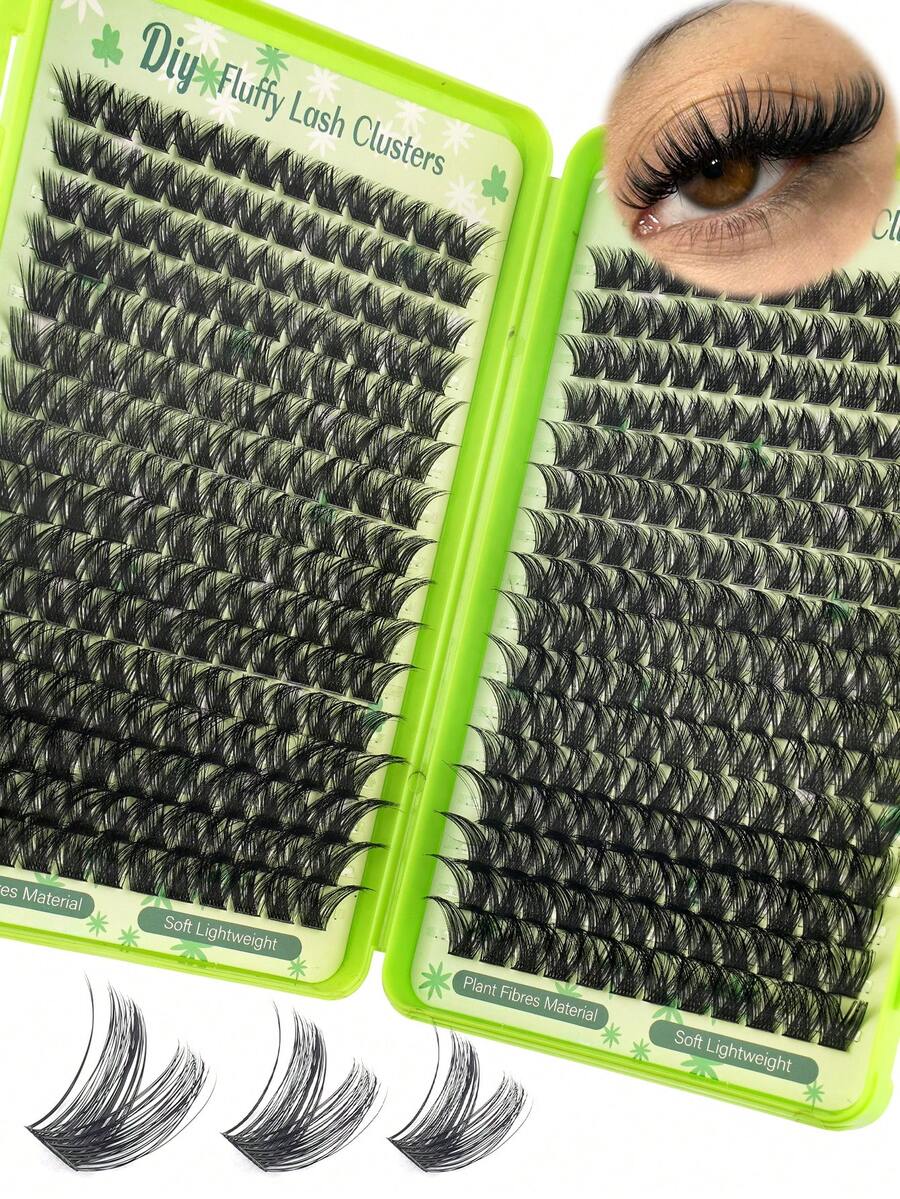 384pcs/Set Individual False Eyelashes, Eyelash Book, Cluster Fake Eyelashes, DIY Eyelash Extension, Cluster False Eyelashes, Individual False Eyelashes, False Eyelashes