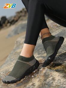 ZVB Pantofi de plajă pentru femei, pantofi de apă, pantofi de antrenament desculți, design ușor antiderapant, potriviți pentru antrenament de fitness, surfing pe plajă, înot, piscină, drumeții în aer liber - Verde Armată - Vizualizare 4