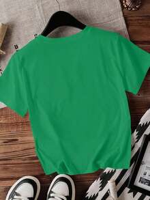 Mi mejor amiga es mi camiseta de cuello redondo con estampado de fruta en forma de cereza para mujeres - Verde - Ver 2