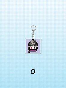 1pc Acrylic Cute Pixel Art Character Pendant, Suitable For Backpack, Bag, Wallet Decoration, Gift For Friends - Multicolor - View 13