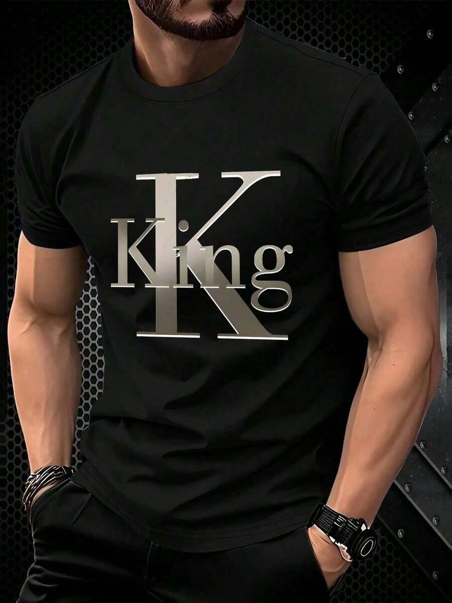 NEOREFINED Men's Slim Fit Casual Short Sleeve T-Shirt Set, Minimalist And Versatile Crew Neck T-Shirt Set - Negro 3 - View 1