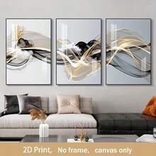 Bộ 3 tranh canvas không khung, phong cách tối giản thanh lịch màu đen và vàng, tranh nghệ thuật canvas chống thấm nước, tranh treo tường nghệ thuật hiện đại, thích hợp làm quà tặng, trang trí hành lang, phòng khách, phòng ngủ, văn phòng, phòng tắm, phòng ăn, quán cà phê, quán bar, trang trí nhà cửa, ký túc xá, quà sinh nhật tốt nghiệp, tranh phong cảnh tươi mới độ phân giải cao trên canvas, trang trí tường, trang trí mùa thu, trang trí phòng, in phẳng 2D, không khung. - Nhiều màu - Xem 4