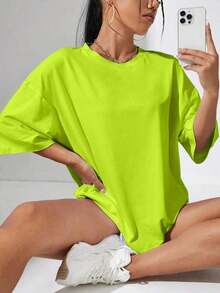Solid Color T-Shirt - Vert - View 6