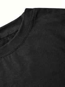 Plus Size T-Shirt With Clover And Heart Print, Fitted Cut And Round Neck - Spring-Summer Top For Women Available In Plus Sizes. - Black - View 8