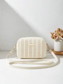 New Quilted Rhombus Shoulder Bag, Mini Crossbody Bag For Women - Beige - View 2