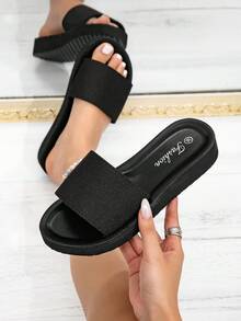 Dép đi biển thời trang nữ, chống trượt, nhẹ, thoáng khí, thích hợp cho mùa hè. - màu đen - Xem 1