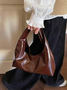 High-Quality Fashionable Minimalist Versatile Shoulder Bag, High-End Handbag For Women - Coffee - View 3