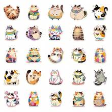 50 miếng nhãn dán PET trong suốt hình mèo con dễ thương đa năng, phong cách hoạt hình chữa lành mềm mại, bộ đầy đủ với nhiều tư thế mèo con khác nhau, biểu cảm mèo phong phú và đa dạng, nằm lười, nhìn trộm, âu yếm, chơi đùa, hình ảnh sống động và sinh động, đường vẽ mượt mà và ấm áp, kết cấu hình ảnh chất lượng cao - Nhiều màu - Xem 2