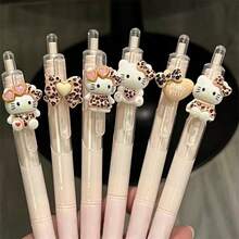 Bộ 5/10 bút bi gel KT Cat 0.5mm ngẫu nhiên, màu hồng nữ tính, bút bấm, viết trơn tru, nhanh khô, không làm hỏng giấy, thích hợp để ghi chú, viết nhật ký, ghi nhớ văn phòng, làm quà tặng hoặc sử dụng cá nhân. - Bộ - Xem 10