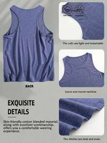 Spain 2026 World Cup Soccer Summer Tops, Summer Clothes, 2026 World Cup Blokecore Women's Casual Tank Top, Vintage Football Jersey Tee & 90s Retro Graphic Tee Style, Cotton Blend Soft Breathable Sleeveless T Shirt, Fan Must-Have - 藏蓝色 - 查看 6