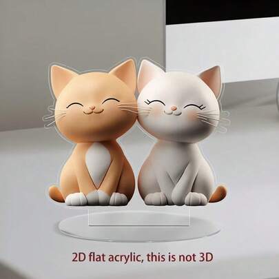 2D亚克力微笑猫摆件，新品上市，适合爱猫人士，可作房间/办公室桌面装饰品