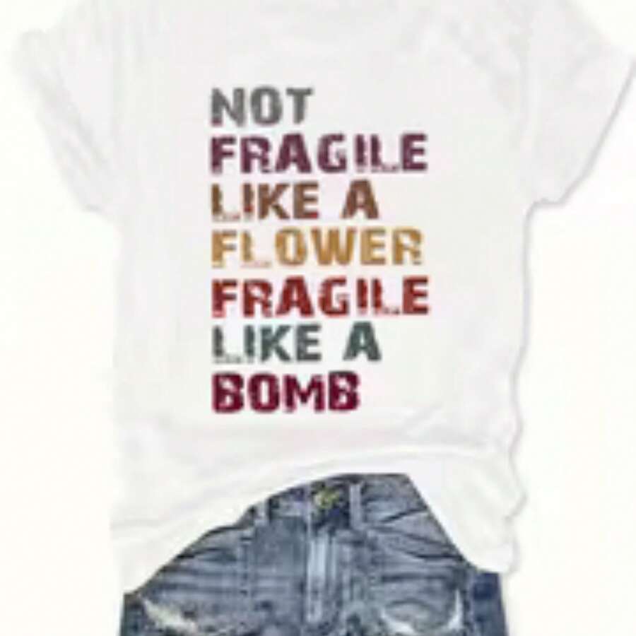 Printed T-Shirt For Men And Women - White - View 1