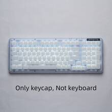 Bokawz MAO Crystal Cat Ear Keycap, Side-Engraved, Opaque Font, PC Dual-Shot Injection Molded, PC+ABS Material, MAO Height, Jelly Pudding, Compatible With 6.25U Spacebar 61 63 64 68 75 81 84 87 98 99 100 104 108 - View 5