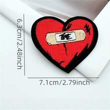7 buc patch-uri brodate cu desene animate cu dragoste roșie, patch-uri termoadezive, insigne decorative, potrivite pentru îmbrăcăminte și accesorii DIY, patch-uri decorative cu elemente de călătorie, patch-uri termoadezive - C - Vizualizare 10
