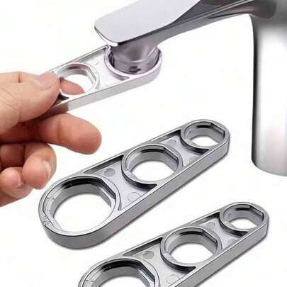 2pcs/Set 6-In-1 Faucet Aerator Removal Tool, Universal Faucet Disassembly Wrench, Suitable For Kitchen And Bathroom Faucet Accessories, Plumbing Tool For Replacement/Disassembly/Adjustment (No Assembly Required), Manual Wrench For Home Kitchen And Bathroom Faucets, Kitchen Accessories, Bathroom Accessories, Kitchen Supplies, Bathroom Supplies, Faucet Accessories, Home Decor