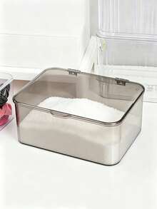 1pc/Laundry Detergent Pods Clear Container With Lid, Container Desktop Storage Organizer With Lid For Laundry Room Organization, Laundry Pods Container, PET Laundry Organization And Storage Bathroom Jar Container For Holding Detergent Powder, Pods, Bath Bombs, Scent Boosters, Laundry Room Storage, Cute Storage Jars Holder,For Back To School - A - View 8