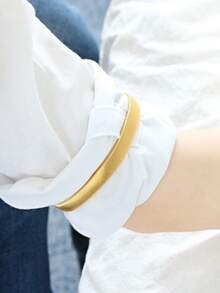 1个/2个/4个装金属弹簧弹力手环,防滑臂带,衬衫袖口固定器,服装装饰袖夹,男女通用 - 金色/银色/黑色 - 彩色 - 查看 8