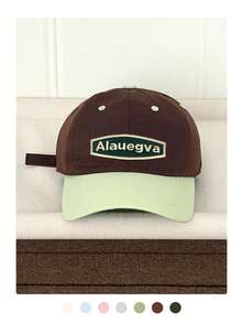 1 pieza Gorra de béisbol con bordado de letra, de secado rápido y suave, para mujer, ligera y transpirable para primavera/verano, protección solar para exteriores - Parche de letras de Alauegva - Ver 12