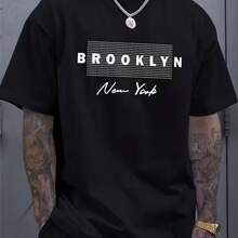 Printed T-Shirt For Men And Women - 黑色 - 查看 1