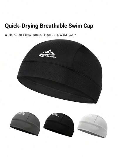 Mũ len thể thao mùa hè thoáng khí bằng lụa băng, mũ beanie nhanh khô bằng lụa băng, thích hợp cho đạp xe, bơi lội, thể thao ngoài trời và các hoạt động khác.