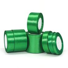 25 Yards Green Satin Ribbon, Suitable For Gift Wrapping, Bow Making, Bouquets, Wreaths, DIY Crafts, Sewing Projects, Baby Showers And Weddings - Multicolor - View 6