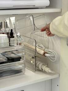 2 piezas Soporte multiusos para rizador de cabello, organizador apilable para herramientas de peinado, portavasos, soporte para secador de pelo, soporte para peine - Versión actualizada - Ver 11