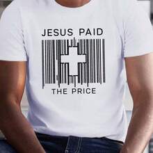 Printed T-Shirt For Men And Women - White - View 1
