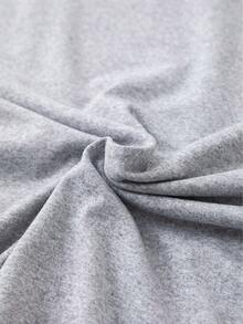Plus Size T-Shirt With Anchor And Letter Print, Casual Short Sleeve Top For Spring And Summer, Plus Size Clothing For Women. - Light Grey - View 4
