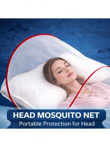 Portable Mosquito Net Tent (With Frame & Net Cover) - Quick Setup, Suitable For Camping, Bedding, Sleeping Bags/Outdoor Use, Compact Anti-Insect Net, Suitable For Travel, Emergency Shelter, Washable Design - A - View 3
