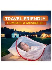 Portable Mosquito Net Tent (With Frame & Net Cover) - Quick Setup, Suitable For Camping, Bedding, Sleeping Bags/Outdoor Use, Compact Anti-Insect Net, Suitable For Travel, Emergency Shelter, Washable Design - A - View 8