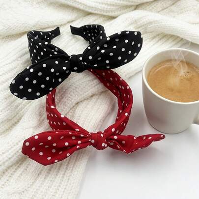 1/2pcs Pointed Bow Headband, Multi-Color Fabric, Cute & Sweet, Suitable For Daily Casual, Festivals, Events And Special Occasions