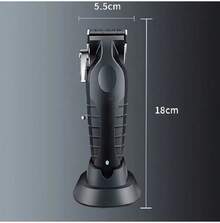 Máquina de Cortar Cabelo  Sem Fio Km-2296 Profissional Cor Preto - Preto - Visão 3