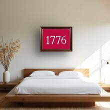 1件/1776爱国主义墙饰，红白美国独立日印刷品，美国7月4日装饰帆布海报，简约1776美国标志墙饰，适用于客厅、卧室、办公室 - 1PC - 查看 5