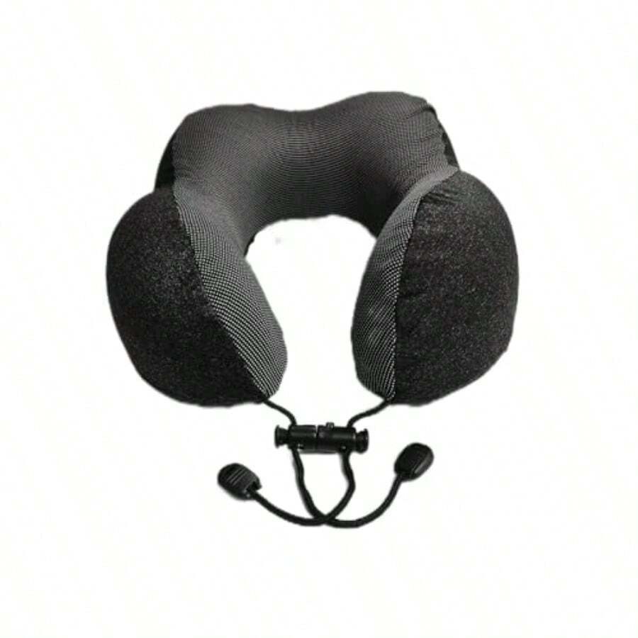 Series U-Shape Travel Pillow 100% Pure Memory Foam Neck Pillow Airplane For Traveling, Car, Train, Napping, Traveling, Washable Cover Grey - Black and Grey - 查看 1