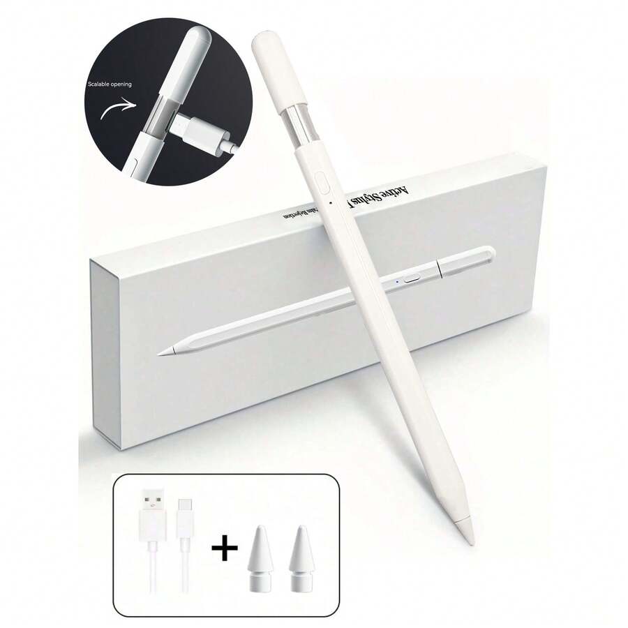 1pc Capacitive Touch Stylus Pen/Game Pen Compatible With Apple , Alloy Material, Magnetic Gradient Color Design, Compatible With 2018-2025 Models