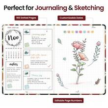 Lined Journal Notebook For Women & Men, Hardcover Leather Journal For Writing, A5 College Ruled Notebook For Work & Note Taking, Perfect For Office School Home Supplies, 160 Pages, Butterfly - B-retro Argyle - View 3